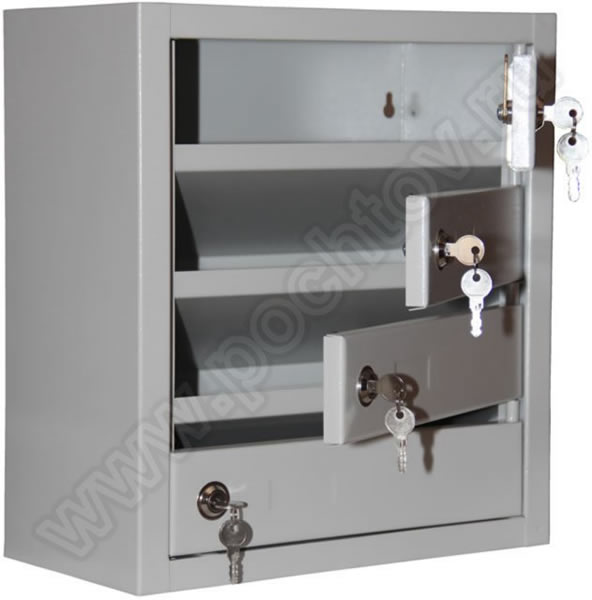 Почтовый ящик КПМ-4 Шкаф с открытыми дверцами