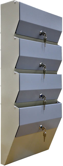 Почтовый ящик Компакт-4 Серый с усиленными дверцами и задней стенкой