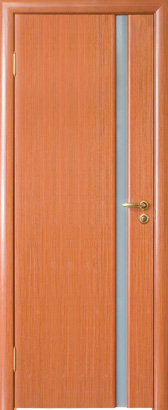 Межкомнатная дверь Дера Черешня Шпон 973Ч с одной стеклянной вставкой